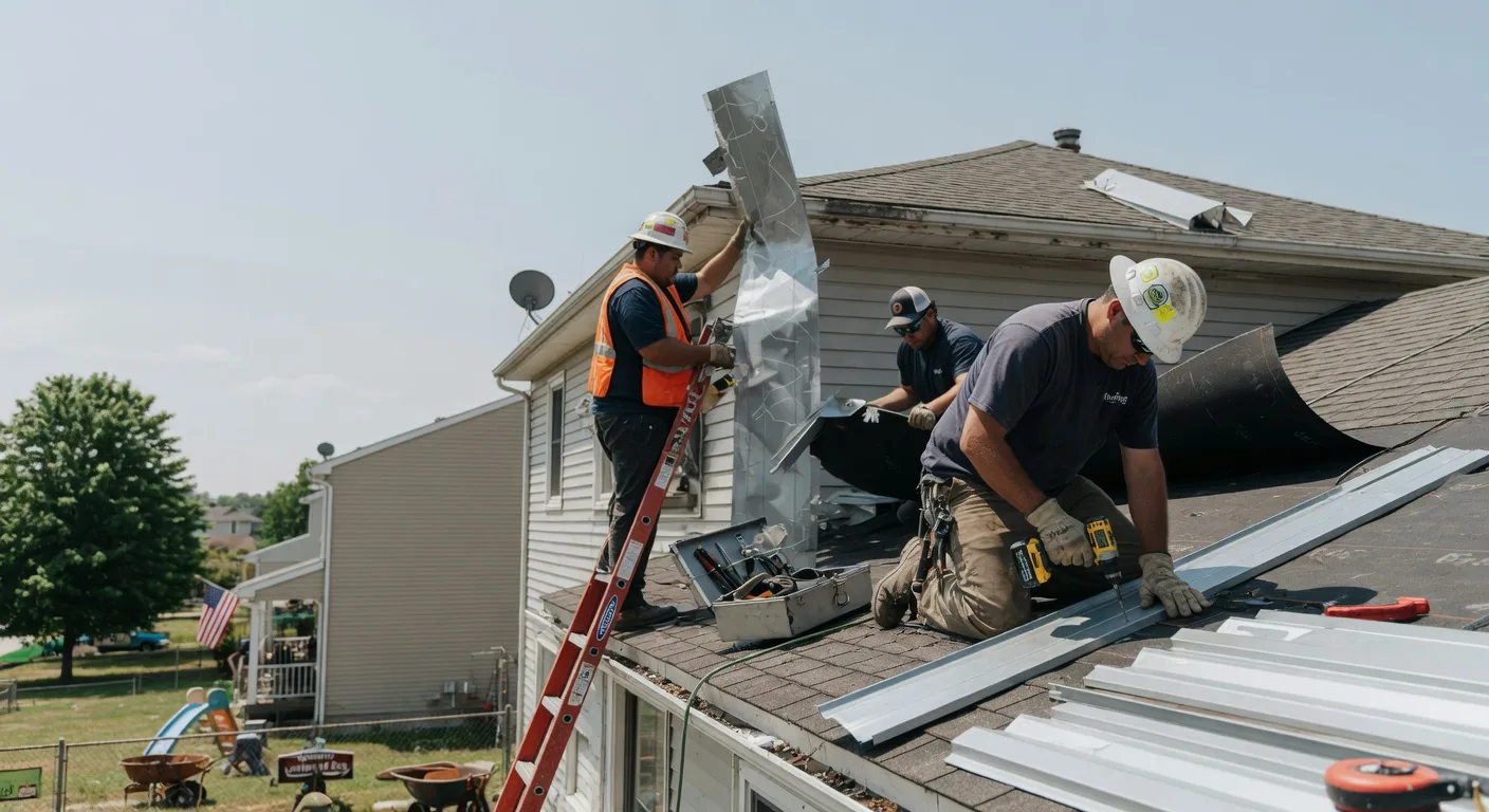 Storm Damage Metal Roof Repair in Norwood, LA